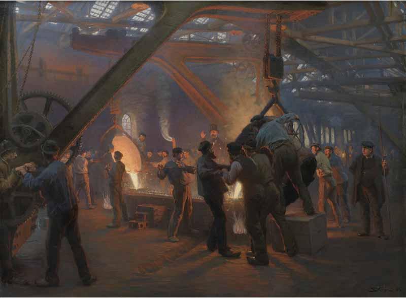 Peter Severin Kroyer From Fra Burmeister og Wains Iron Foundry oil painting image